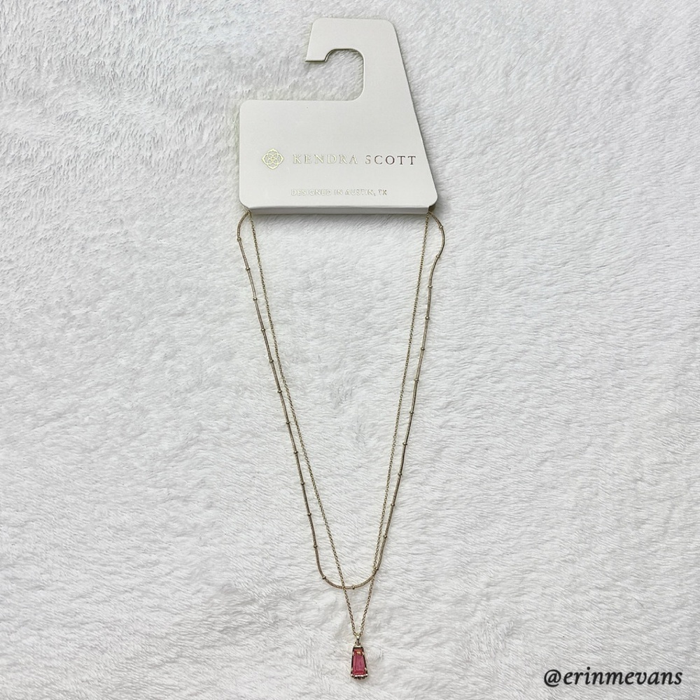 Kendra Scott Serena 14K Gold Multi Strand Pendant Necklace New